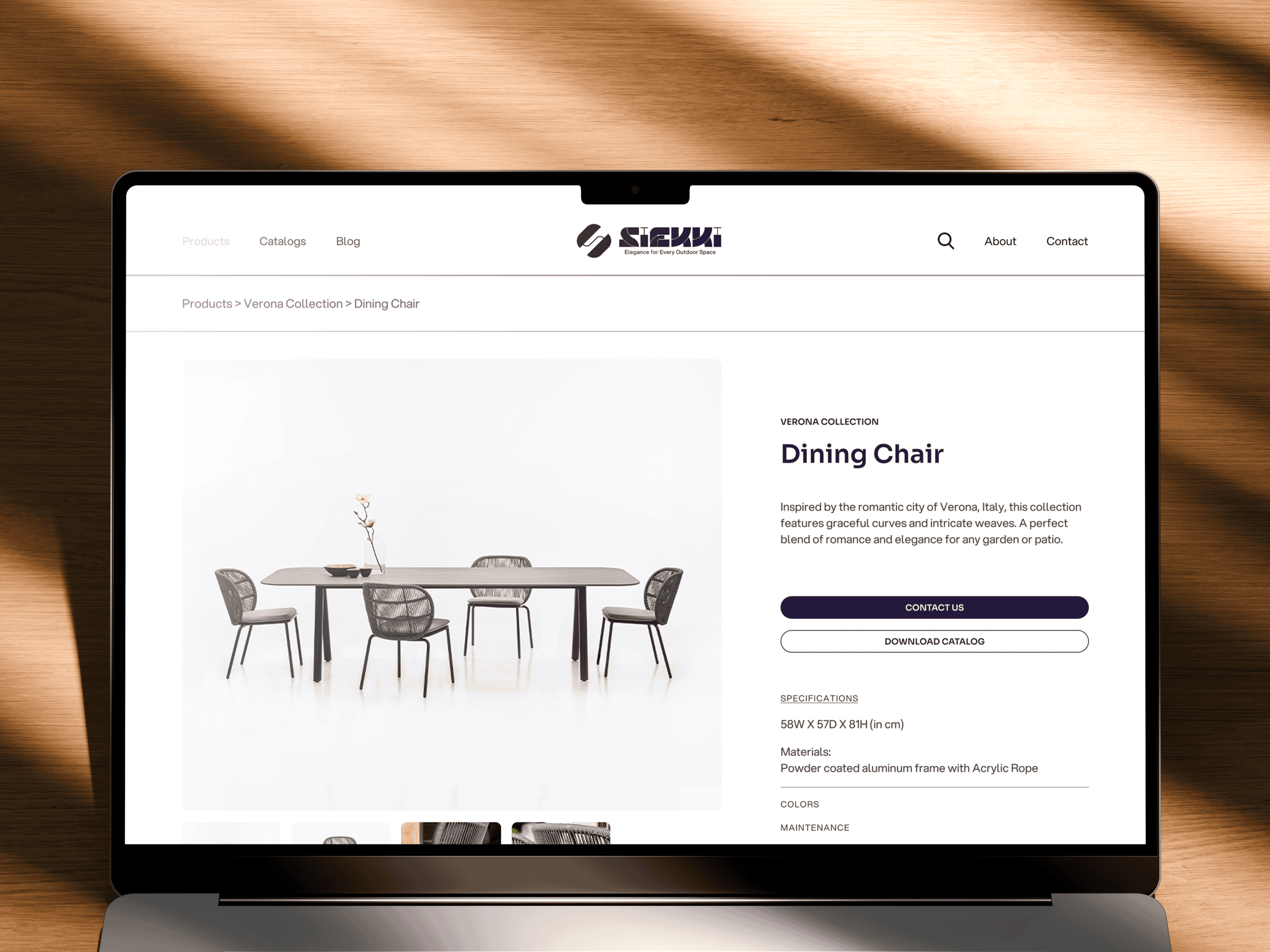 b2b outdoor furniture website