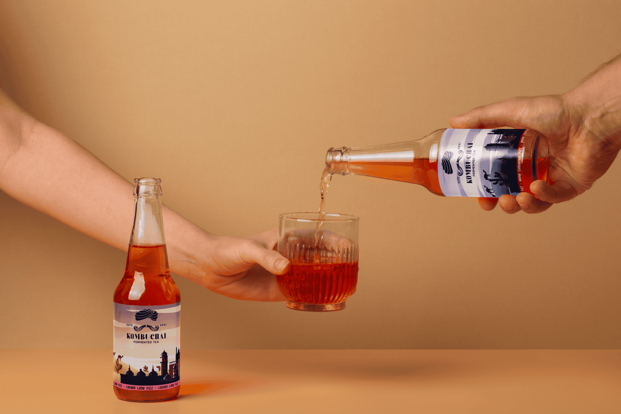 kombuchai health beverage branding